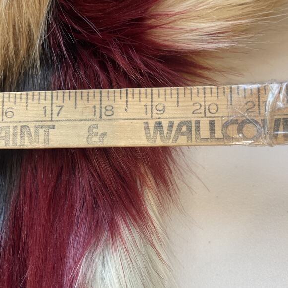 Chaser Faux Fur Party Coat Jacket Multi Color Size M New Years Event Vegas Club - Picture 11 of 13